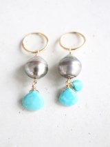 14KGF South Sea Pearl　turquoise pierce