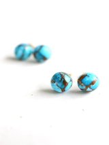 14KGF 10mm copperturquoise pierce