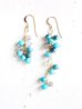 画像1: 14KGF　turquoise pierce  (1)