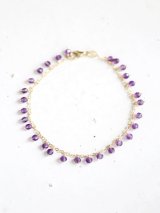 14KGF amethyst  brecelet