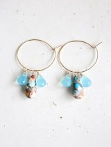 14KGF  sea_blue  oystercopperturquoise hooppierce