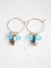 画像1: 14KGF  sea_blue  oystercopperturquoise hooppierce (1)