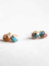 14KGF  oystercopperturquoise pierce