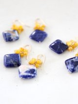 14KGF Golden Tiger’s Eye sodalite  pierce