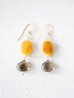 画像1: 14KGF amber smoky quartz  pierce (1)