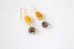 画像3: 14KGF amber smoky quartz  pierce (3)