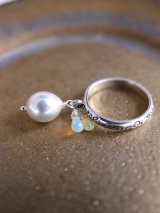  SILVER925　opal pearl  riug 