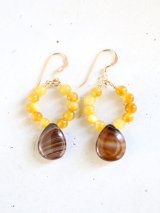 14KGF agete Golden Tiger’s Eye pierce