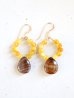 画像1: 14KGF agete Golden Tiger’s Eye pierce (1)