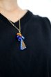 画像3: 14KGF  greenopal lapis lazuli amber necklace (3)