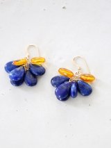 14KGF  lapis lazuli amber pierce