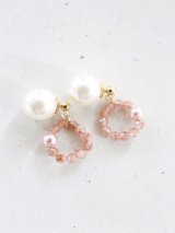 14KGF pinkpearl muscovite pierce