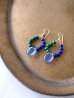 画像1: 14KGF lapis lazuli　malachite flowlignt pierce (1)