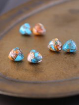 14KGF  oystercopperturquoise pierce