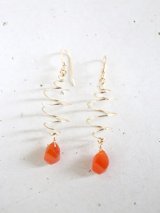 14KGF carnelian pierce