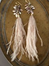 14KGF keshpearl feather pierce