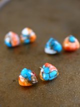 14KGF  oystercopperturquoise pierce