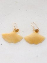 14KGF ginkgo  citrine pierce