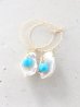 画像1: 14KGF 4way    pearl  Sleeping beautyturquoise　pierce (1)