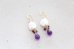 画像4: 14KGF pearl amethyst pierce (4)