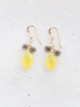 14KGF yellow smoky quartz pierce