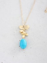 14KGF kingman turquoise necklace