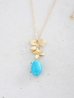 画像1: 14KGF kingman turquoise necklace (1)