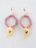 画像1: 14KGF coral turquoise pierce (1)