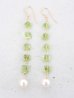 画像1: 14KGF peridot akoyapearl long pierce (1)