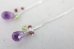 画像3: SILVER925 amethyst peridot pierce (3)