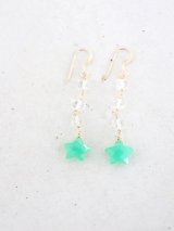 14KGF chrysoprase crystal pierce  