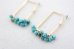 画像4: 14KGF turquoise squarehoop pierce (4)