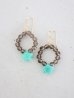 画像1: 14KGF chrysoprase smoky quartz pierce   (1)