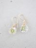 画像1: 14KGF peridot  pearl pierce (1)