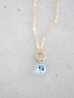 画像1: 14KGF  blue　topaz necklace (1)