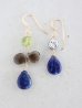 画像1: 14KGF  smoky quartz  lapis lazuli　pierce (1)