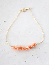 14KGF coral bracelet