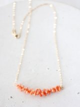 14KGF coral necklace