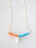 画像1: 14KGF coral turquoise necklace (1)