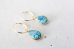 画像2: 14KGF　turquoise hooppierce  (2)