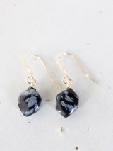 14KGF　snowflake-obsidian  pierce 