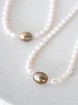 14KGF Pair pearl necklace