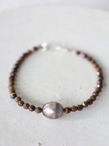 SILVER925  South Sea Pear　opal bracelet 