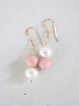 14KGF  pink pearl pierce  