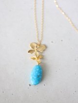 14KGF kingman turquoise necklace