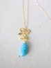 画像1: 14KGF kingman turquoise necklace (1)