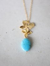 14KGF kingman turquoise necklace