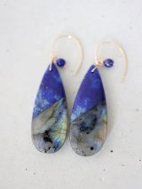 14KGF　labradorite lapis lazuli pierce