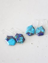 SILVER925 turquoise  lapis lazuli pierce