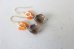 画像3: 14KGF  carnelian　smoky quartz pierce  (3)